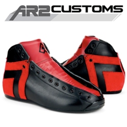 AR2 Black Red Suede